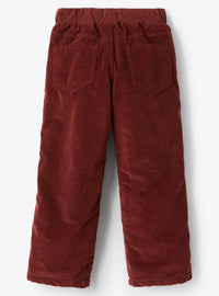 Quilted corduroy trousers - Burgundy
