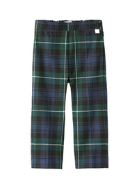Tartan capri trousers - Blue Chiaro