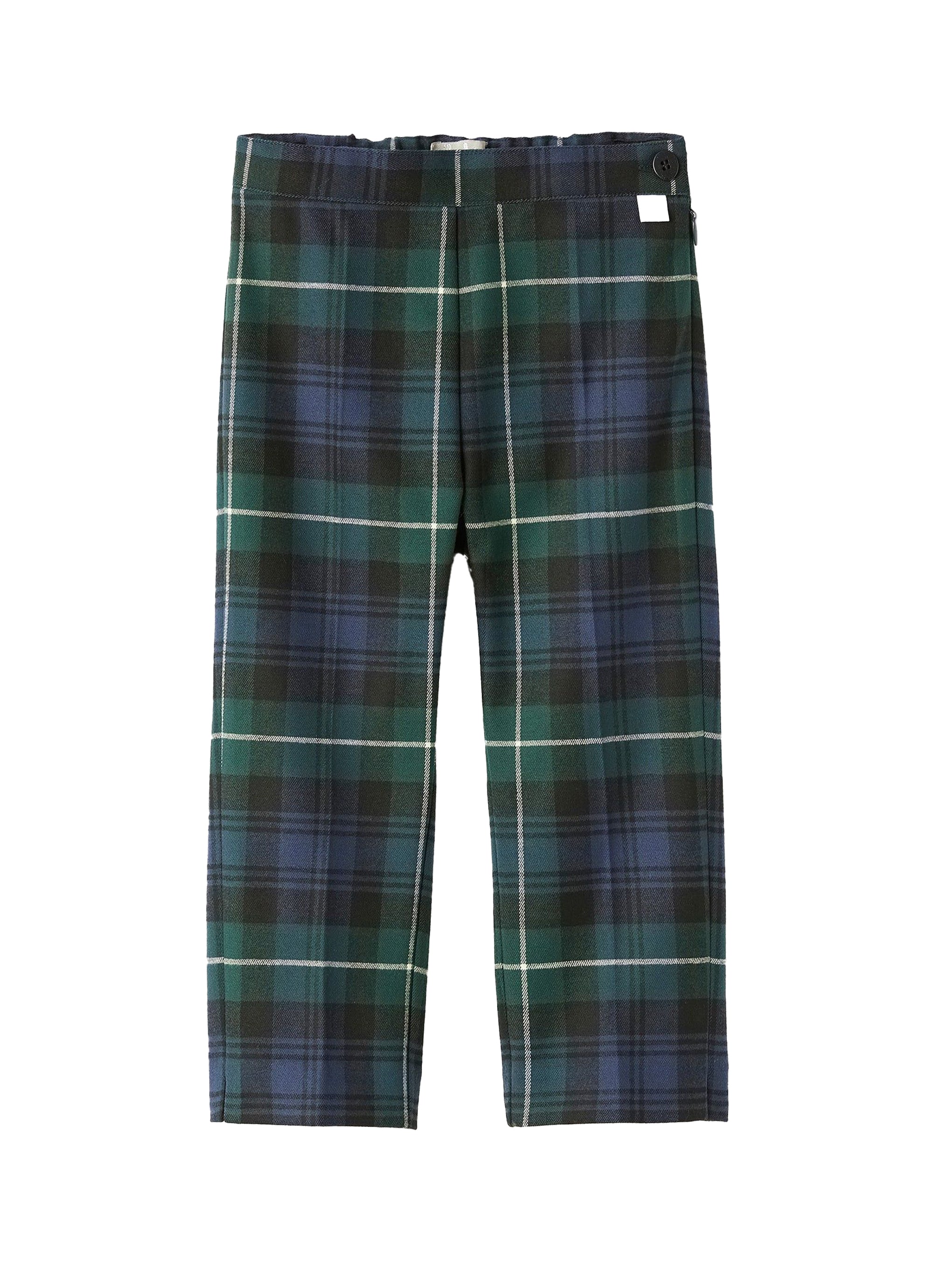 Tartan capri trousers - Blue Chiaro