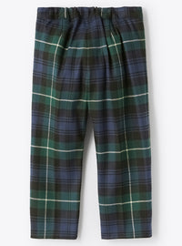 Tartan capri trousers - Blue Chiaro