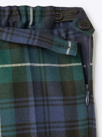 Tartan capri trousers - Blue Chiaro