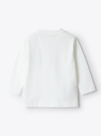 Long-sleeved walrus T-shirt - Milk & Beaver Brown