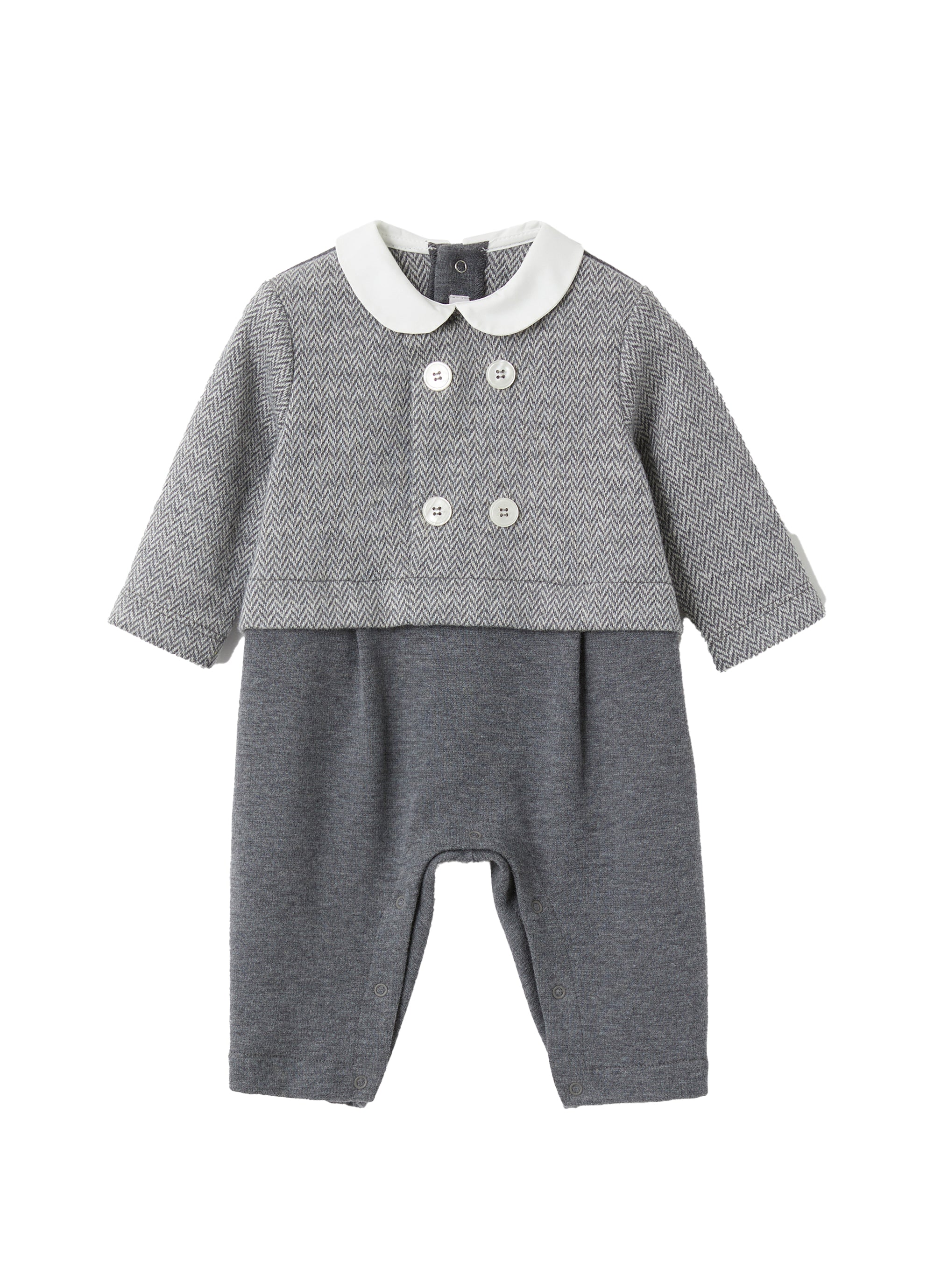 Herringbone jumpsuit - Granito