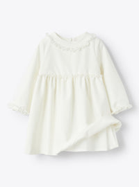 Dress with embroidery - Latte