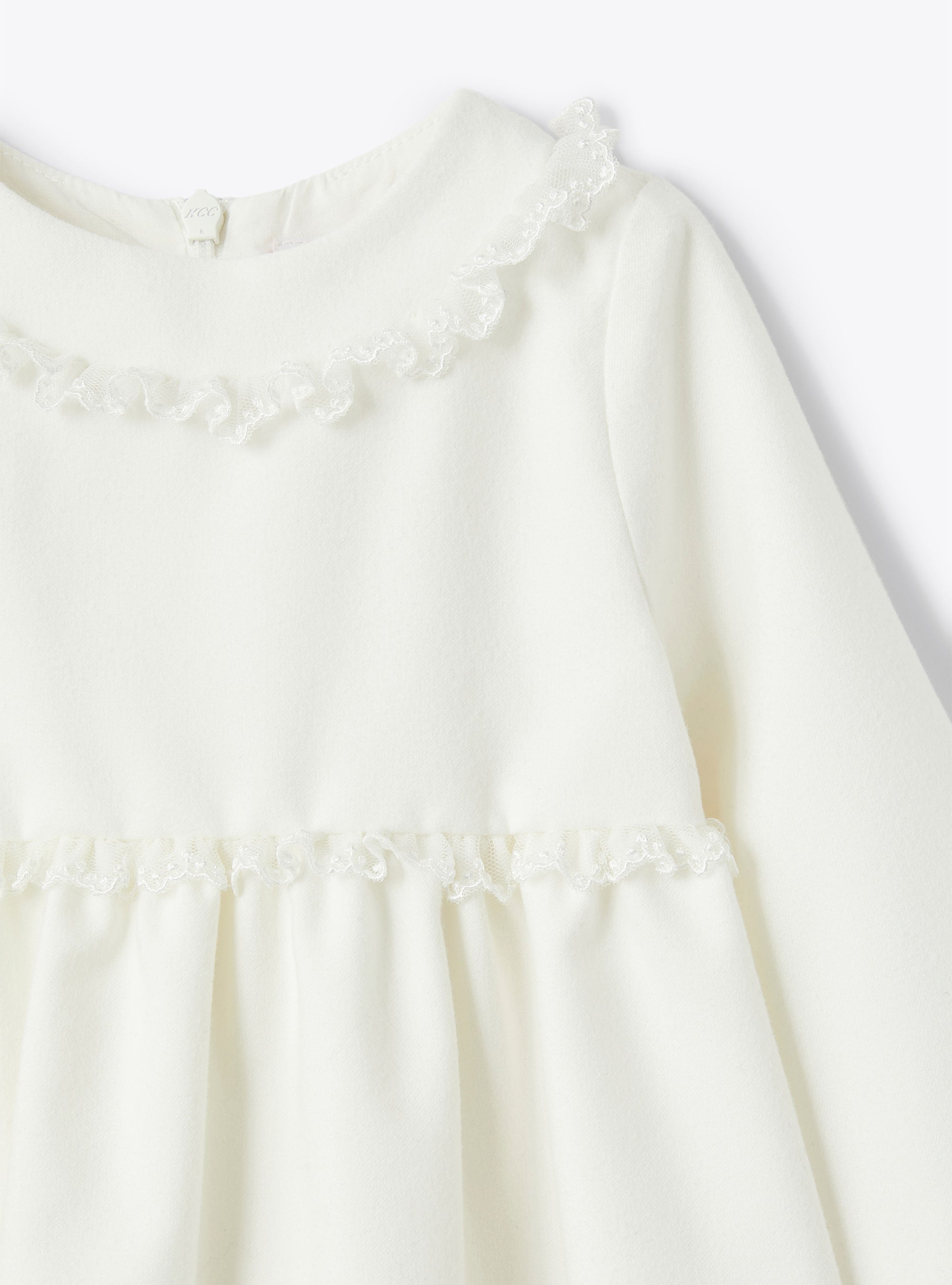 Dress with embroidery - Latte