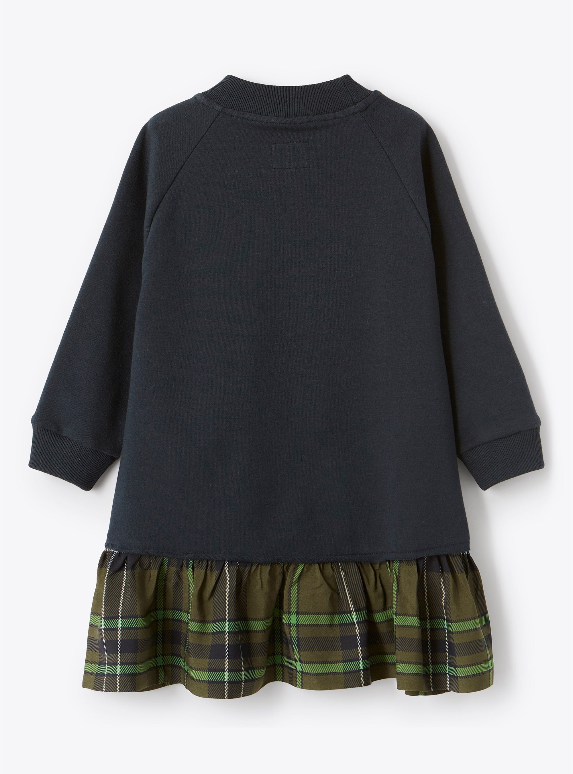 Check ruffled dress - Blue & Verde Trasparente