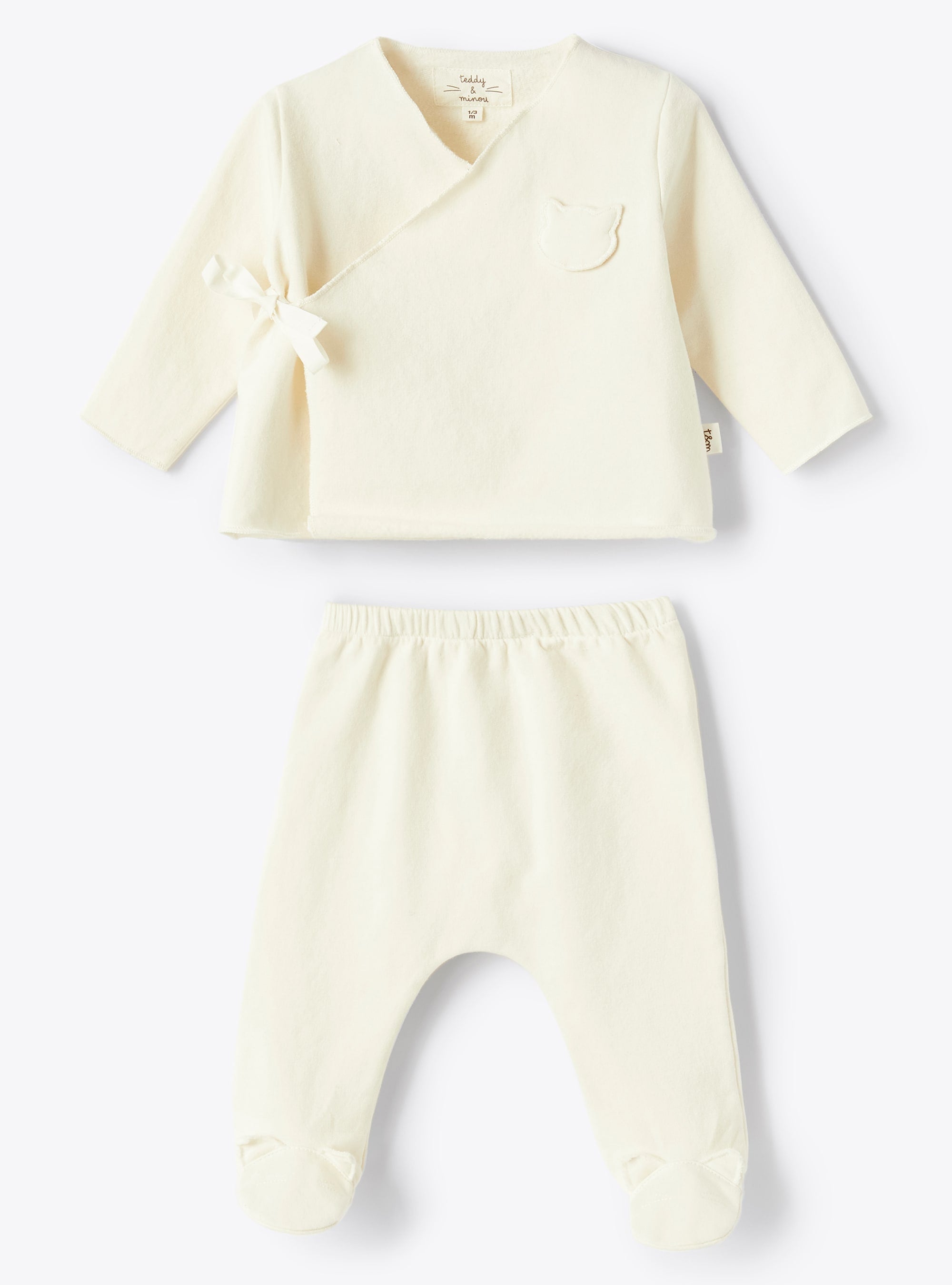 Plush two-piece set - Cream