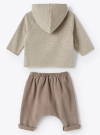 Striped jacket and shorts - Cacao & Cacao