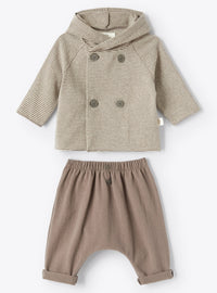 Striped jacket and shorts - Cacao & Cacao