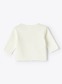Long-sleeved cat T-shirt - Latte & Grigio