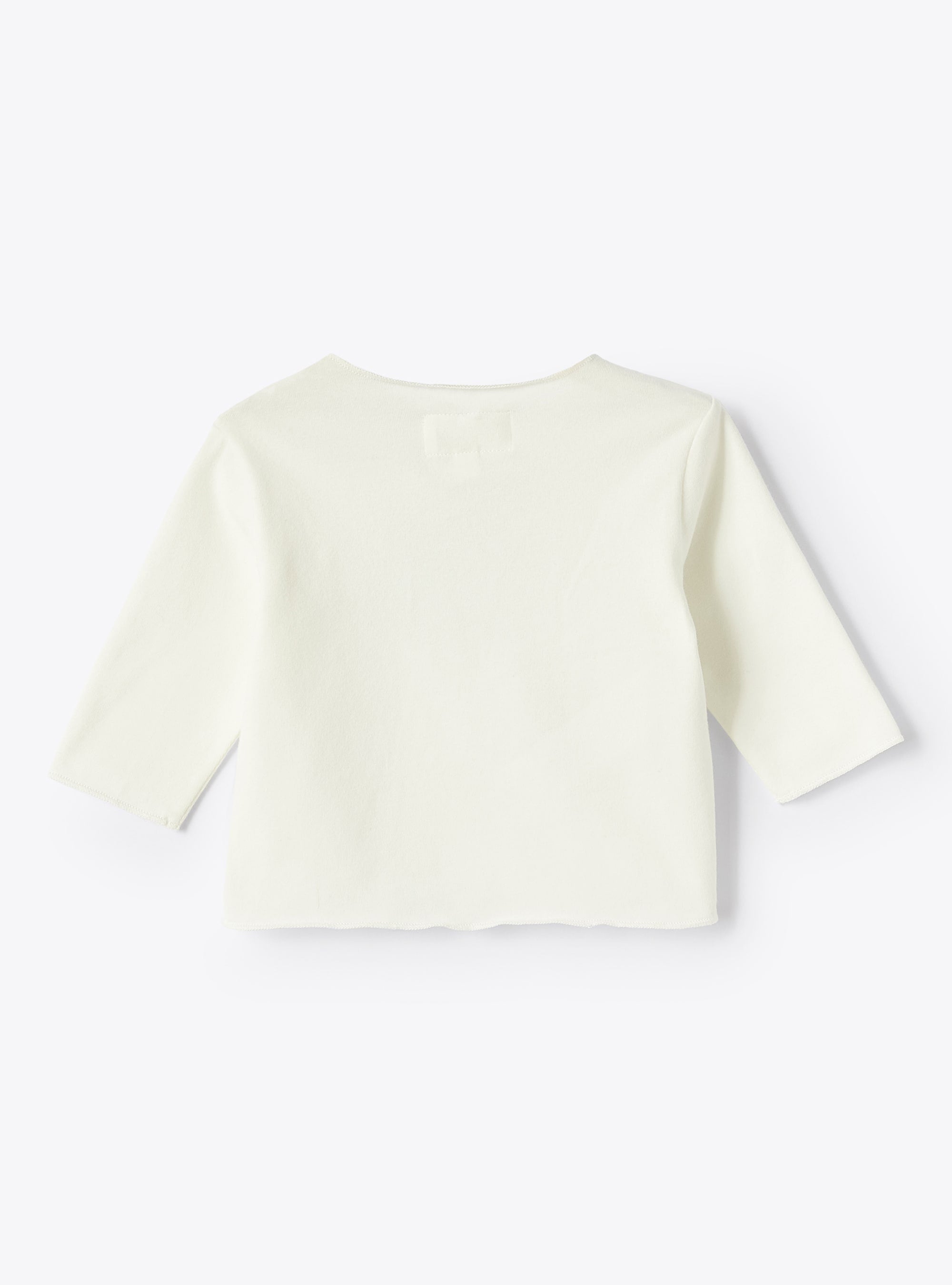 Long-sleeved cat T-shirt - Latte & Grigio