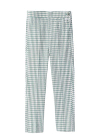 Straight-leg gingham trousers - Lichene