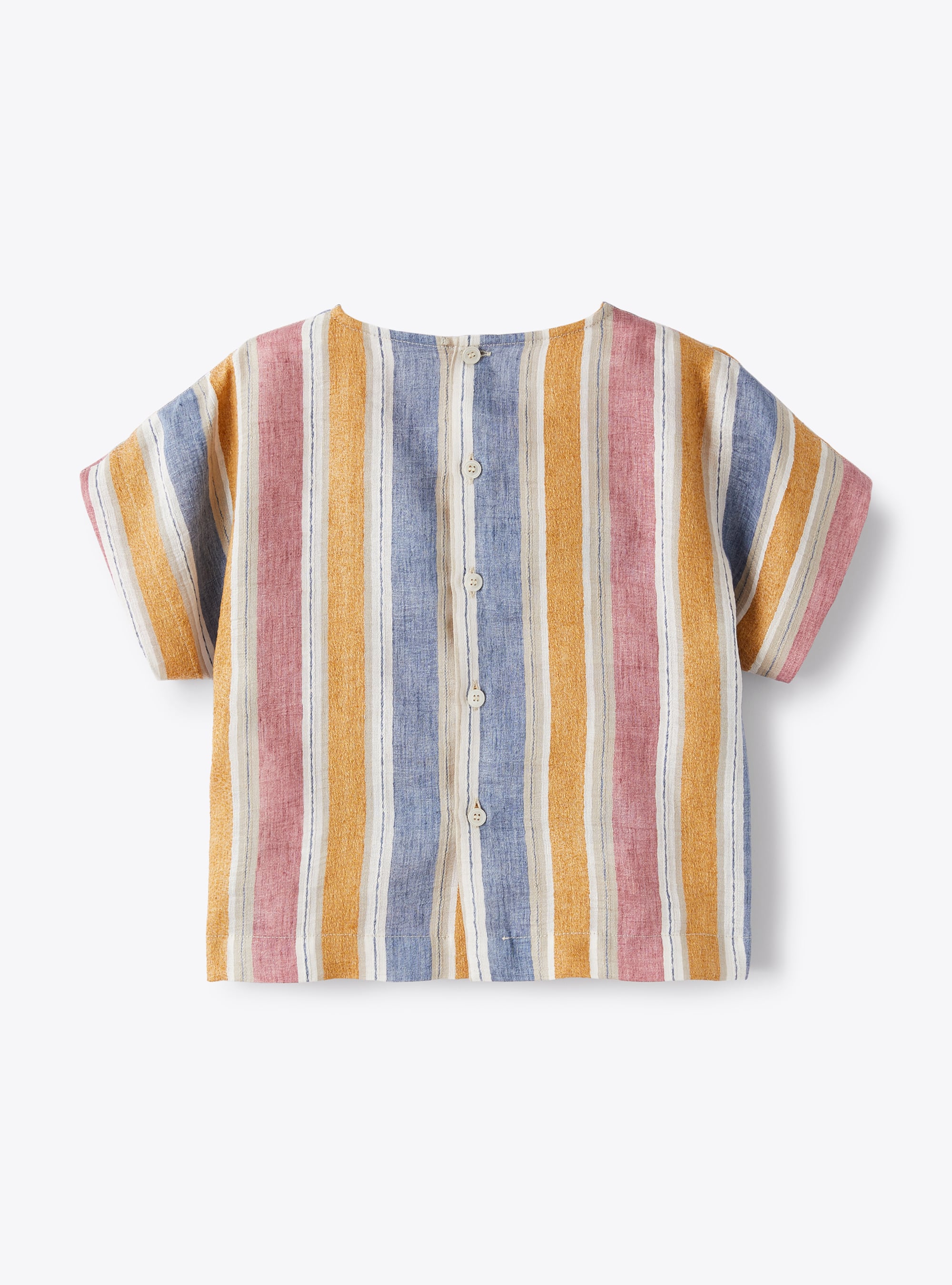 Linen striped shirt - Amber Color