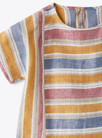 Linen striped shirt - Amber Color