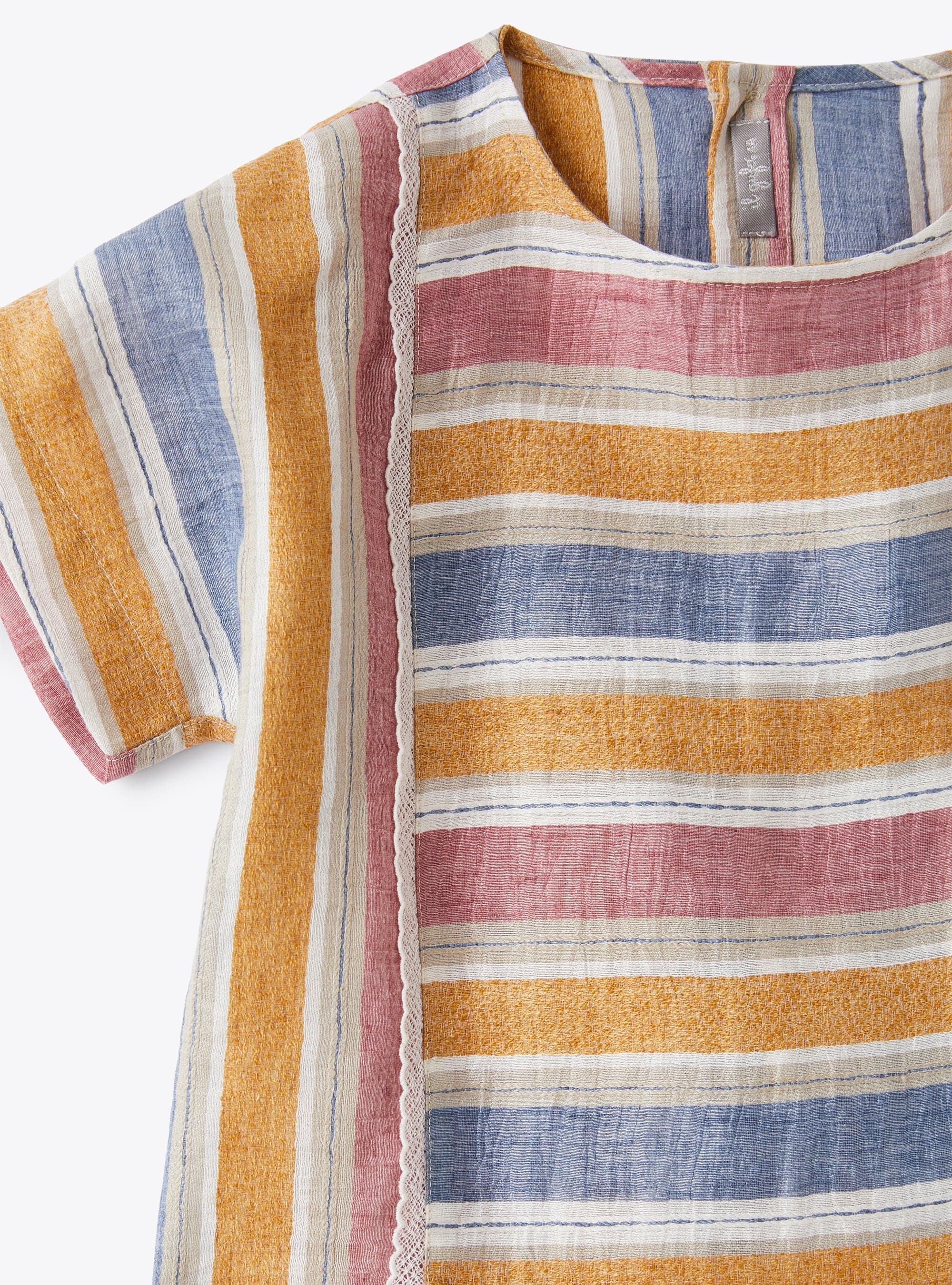 Linen striped shirt - Amber Color