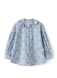 Long-sleeved flared shirt - Light Blue