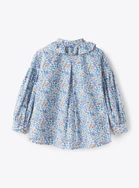 Long-sleeved flared shirt - Light Blue