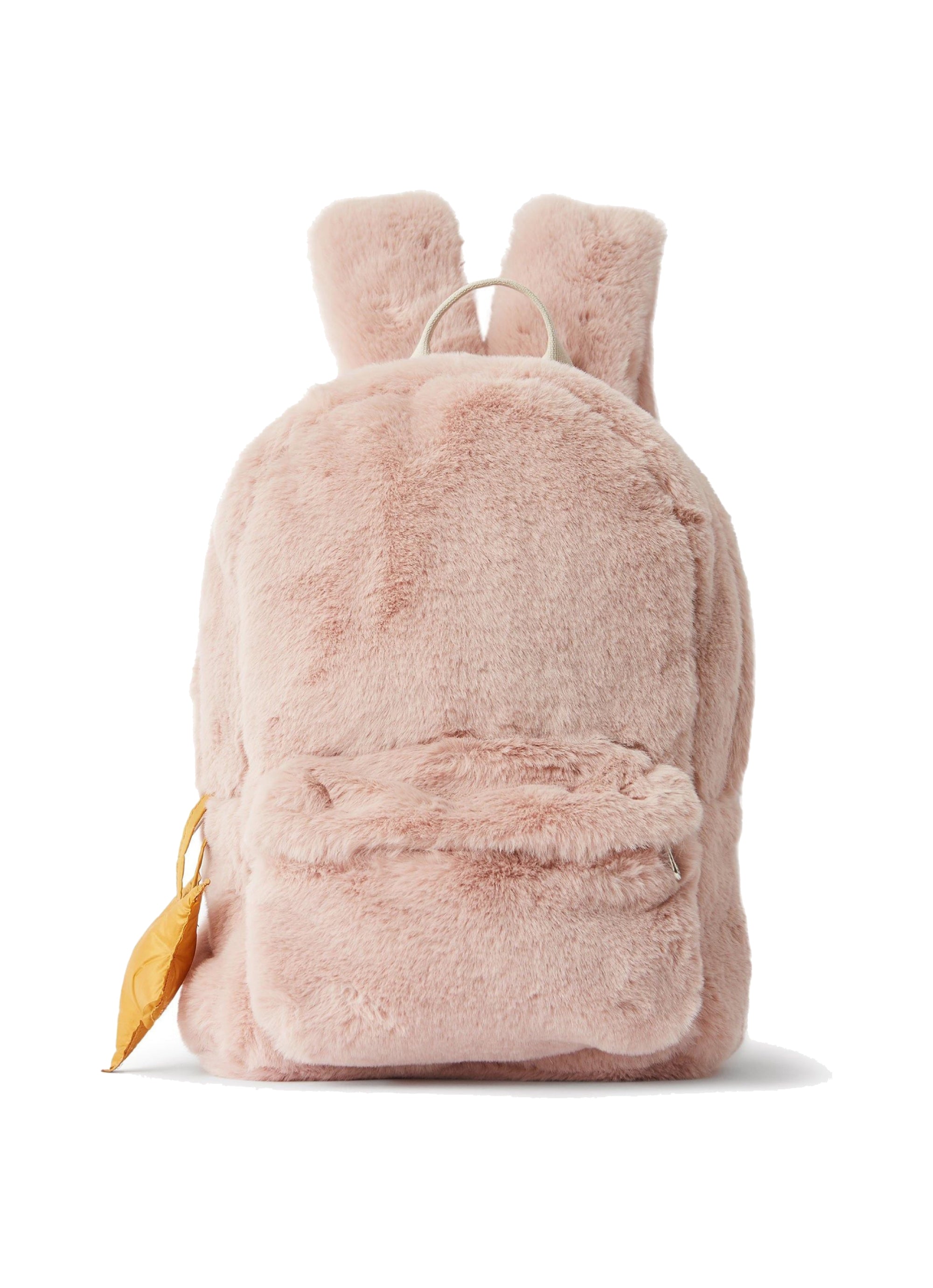 Powdered faux fur backpack - Powder Rose & Amber Color