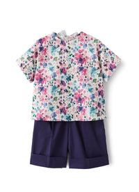 Two-piece set with Bermuda shorts - Cyclamen Pink