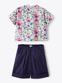 Two-piece set with Bermuda shorts - Cyclamen Pink