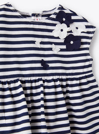 Striped two-piece set - Blue & White