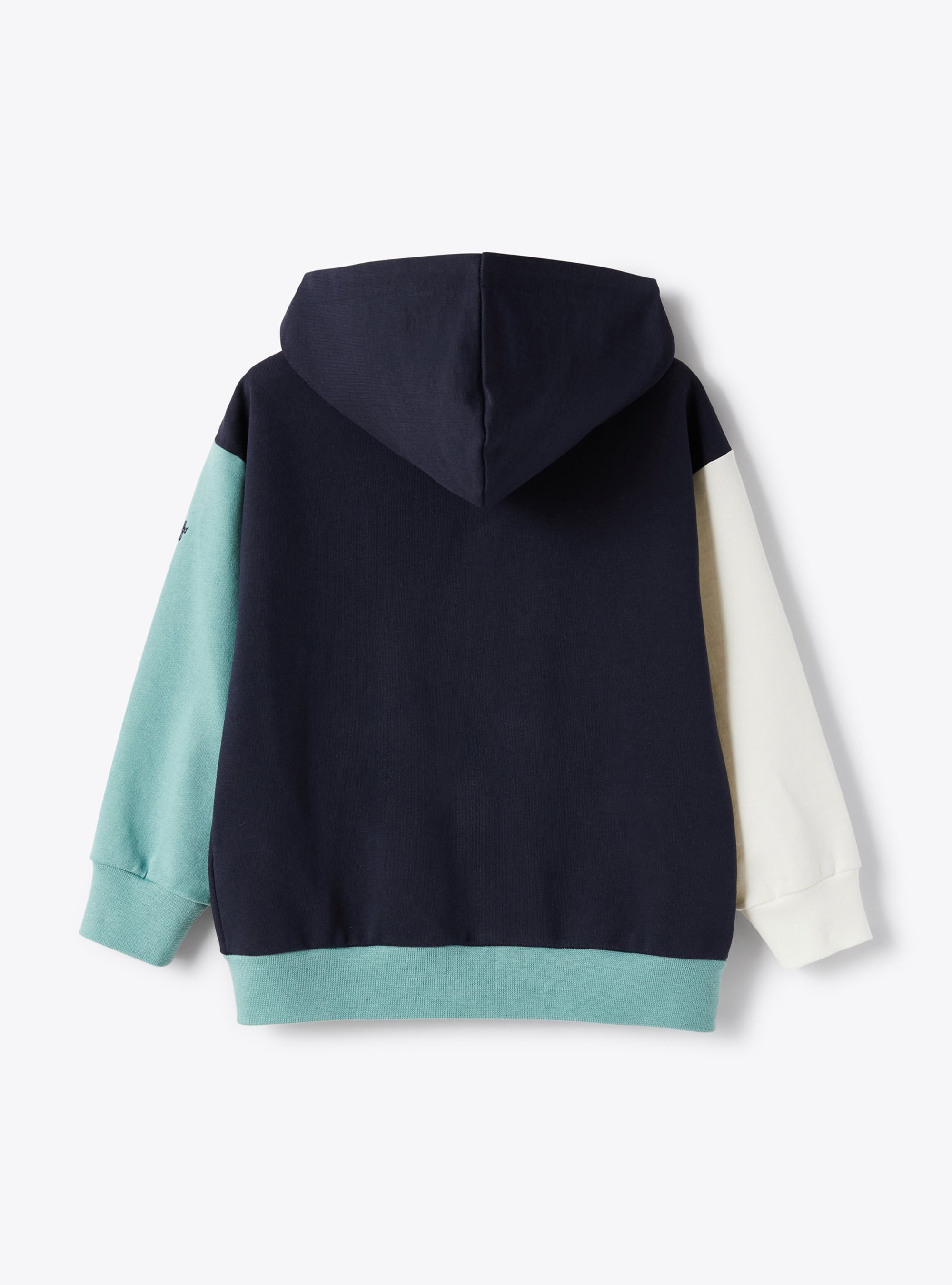 Colourful zip-up sweatshirt - Blue & Sage Green