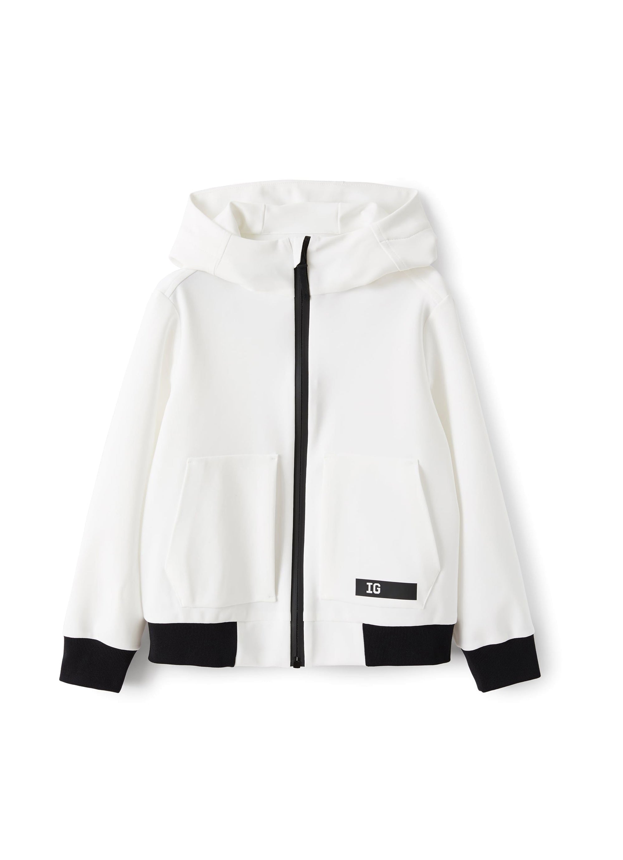 Hooded tracksuit jacket - Milk