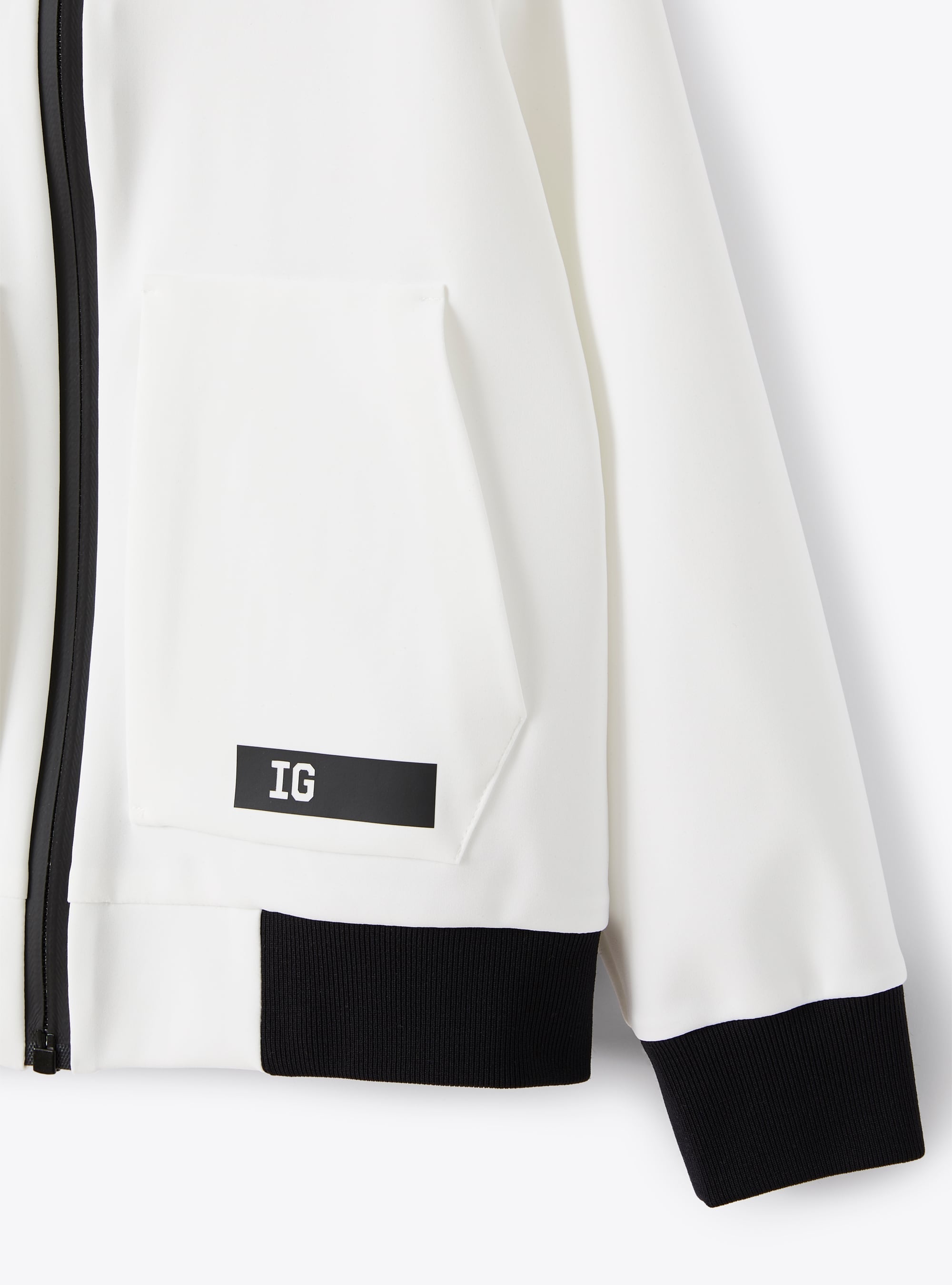 Hooded tracksuit jacket - Milk