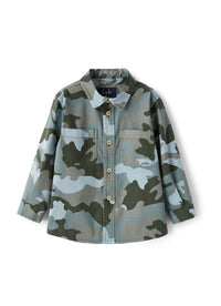 Camouflage shirt jacket - Powder Blue