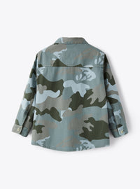 Camouflage shirt jacket - Powder Blue