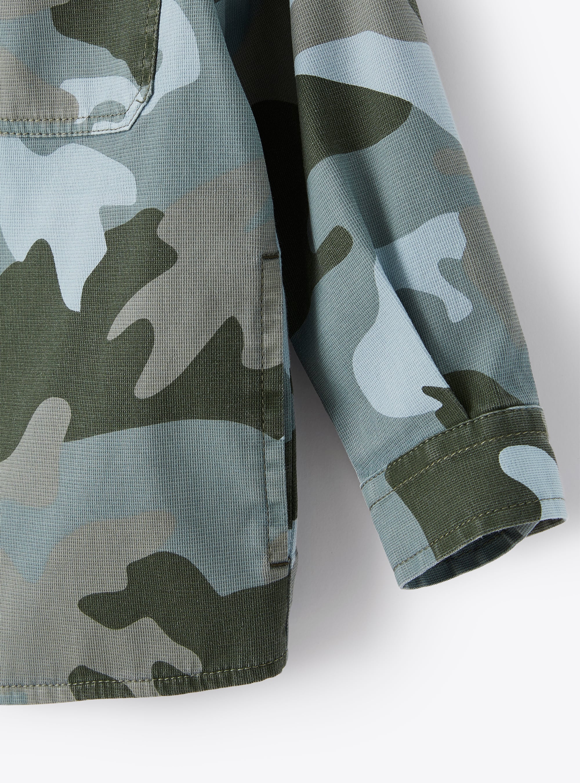 Camouflage shirt jacket - Powder Blue