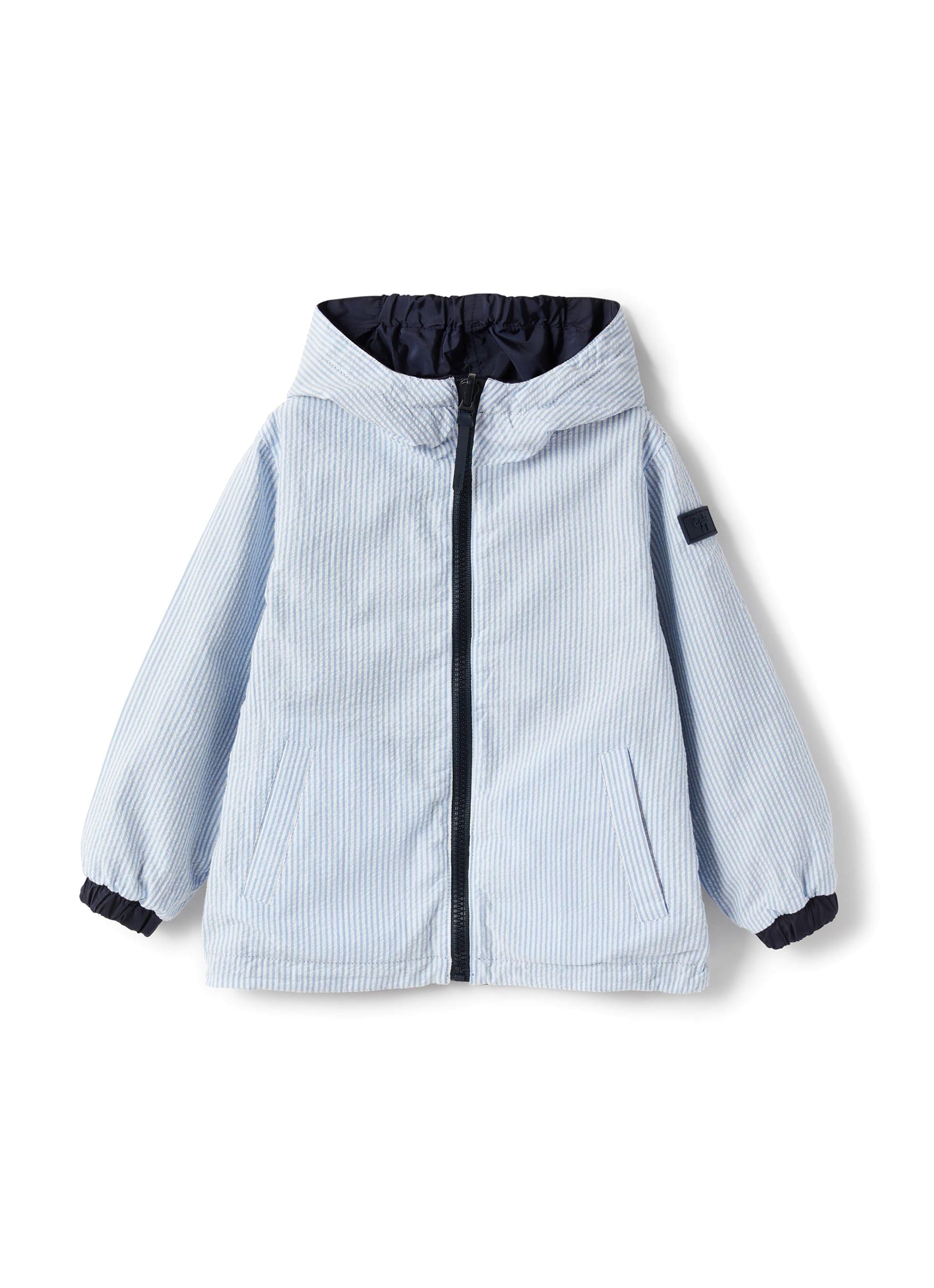 Reversible crepe jacket - Light Blue