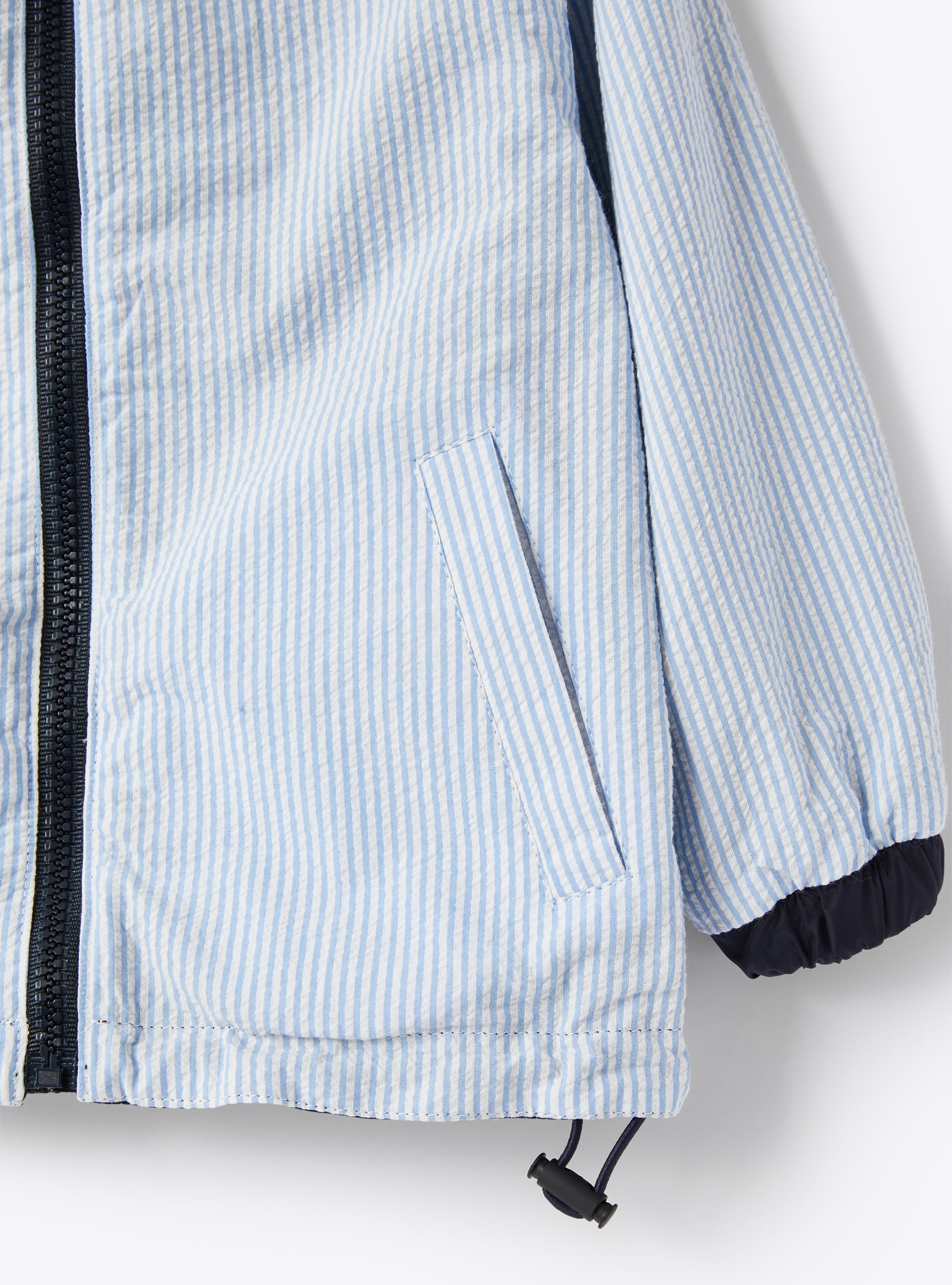 Reversible crepe jacket - Light Blue