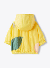 Windproof hooded jacket - Chick Yellow & Quartz Pink