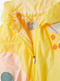 Windproof hooded jacket - Chick Yellow & Quartz Pink