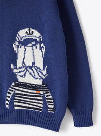 Jacquard sailor jumper - Electric Blue