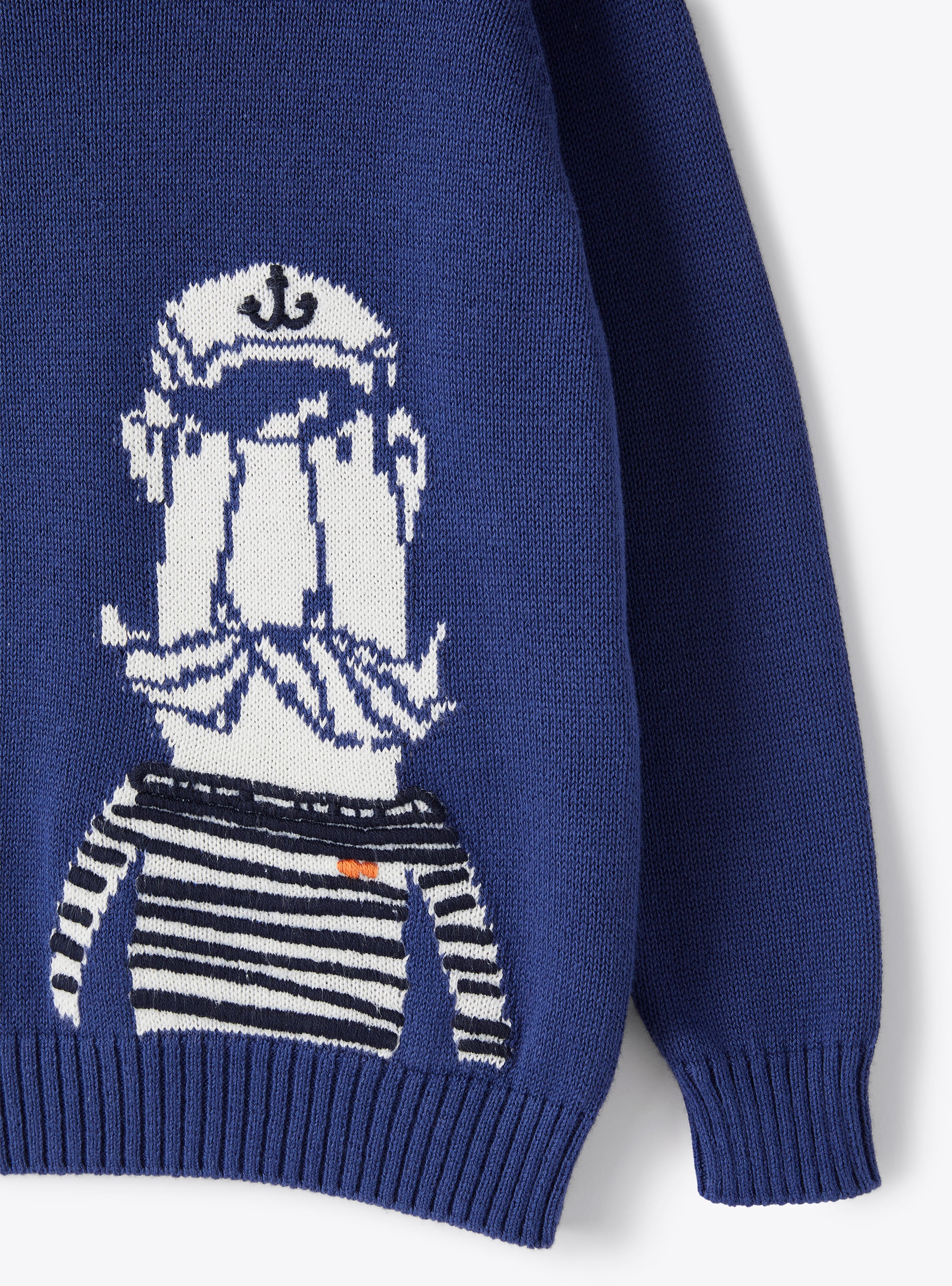 Jacquard sailor jumper - Electric Blue