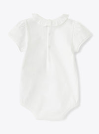 Ruffled bodysuit - White & White