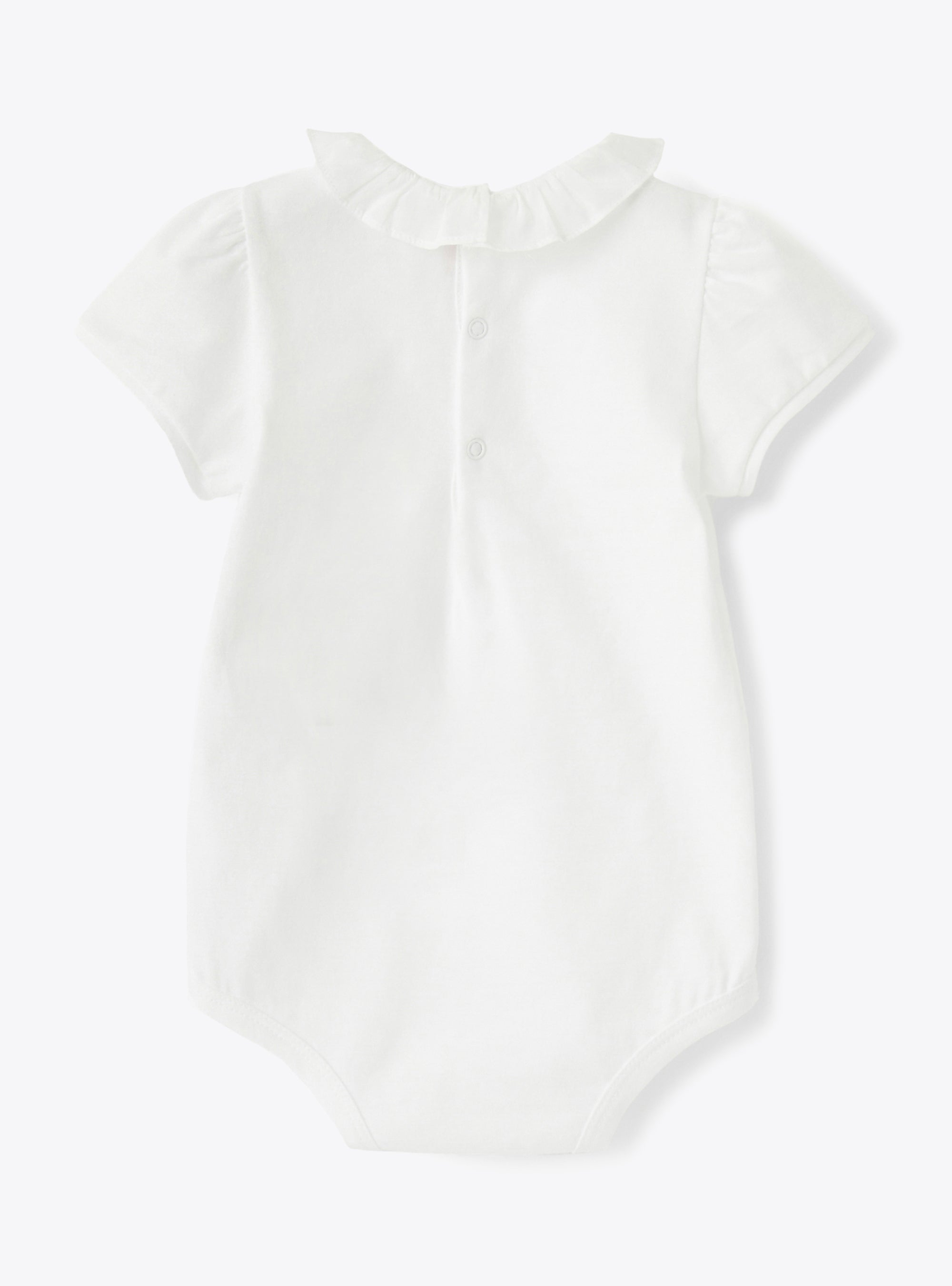 Ruffled bodysuit - White & White