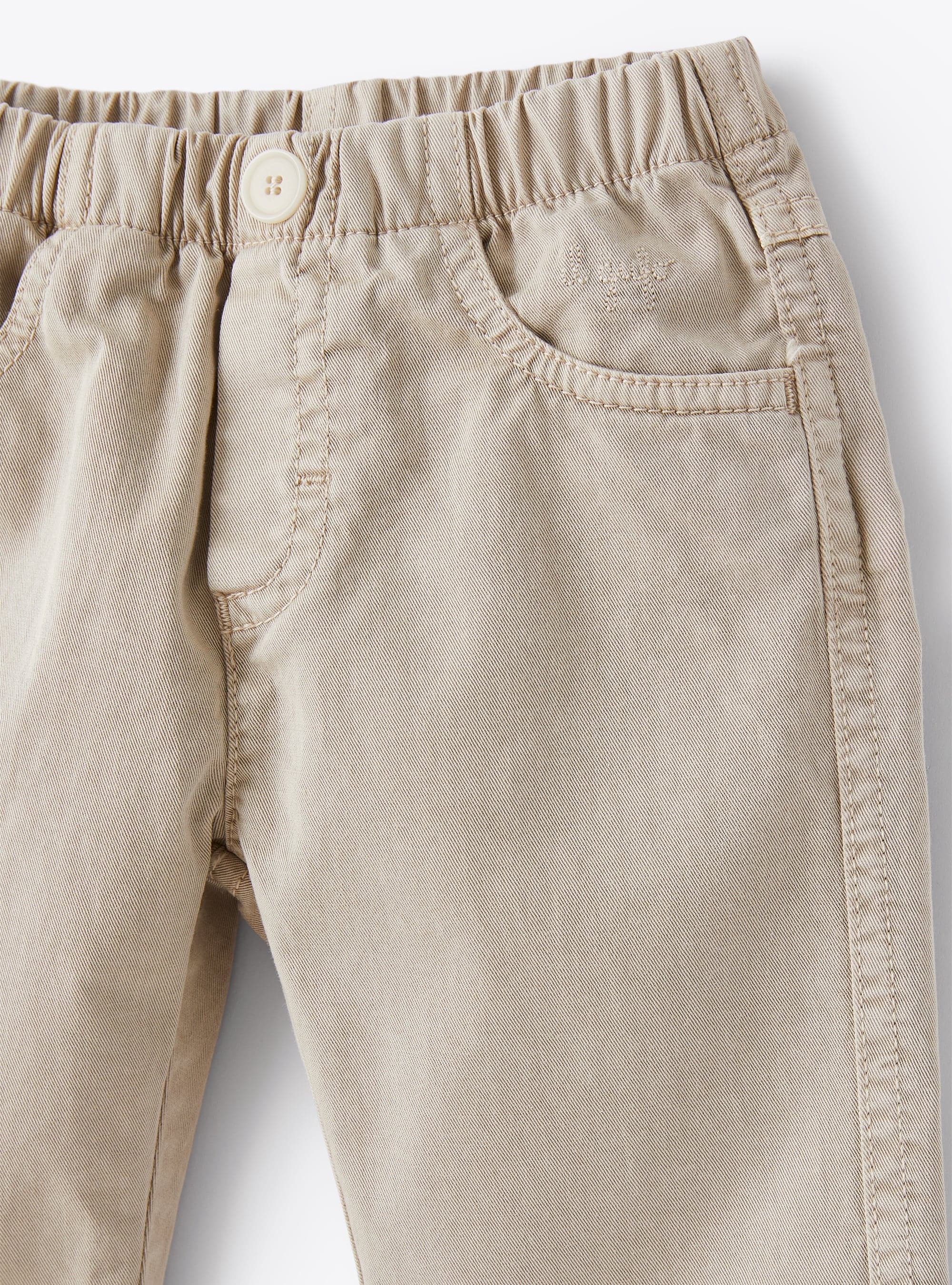 Zip fly trousers - Sand