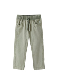 Trousers with elasticated waistband - Green Oregano