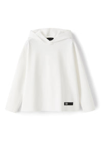 Long-sleeved T-shirt with hood - Milk