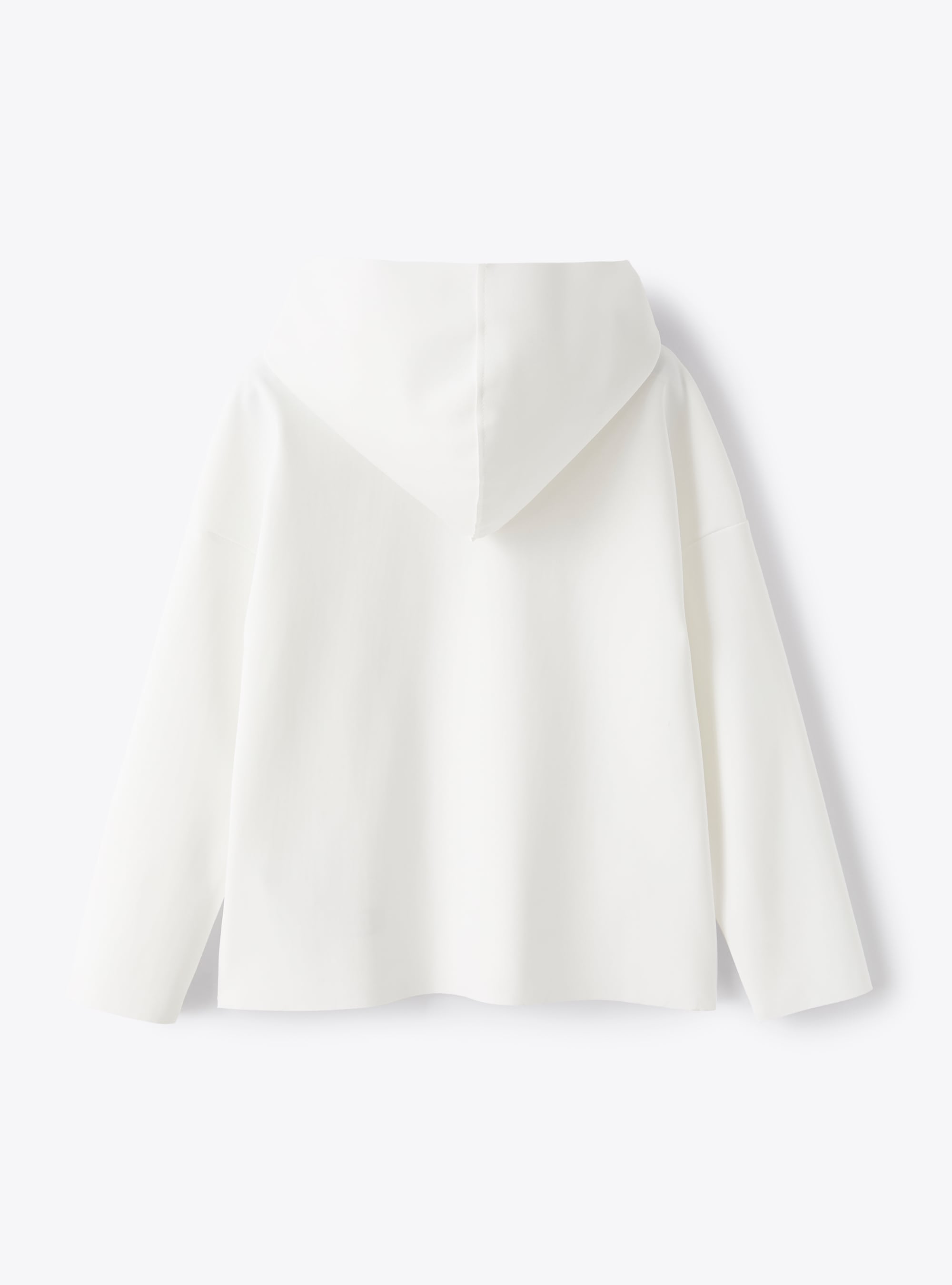Long-sleeved T-shirt with hood - Milk