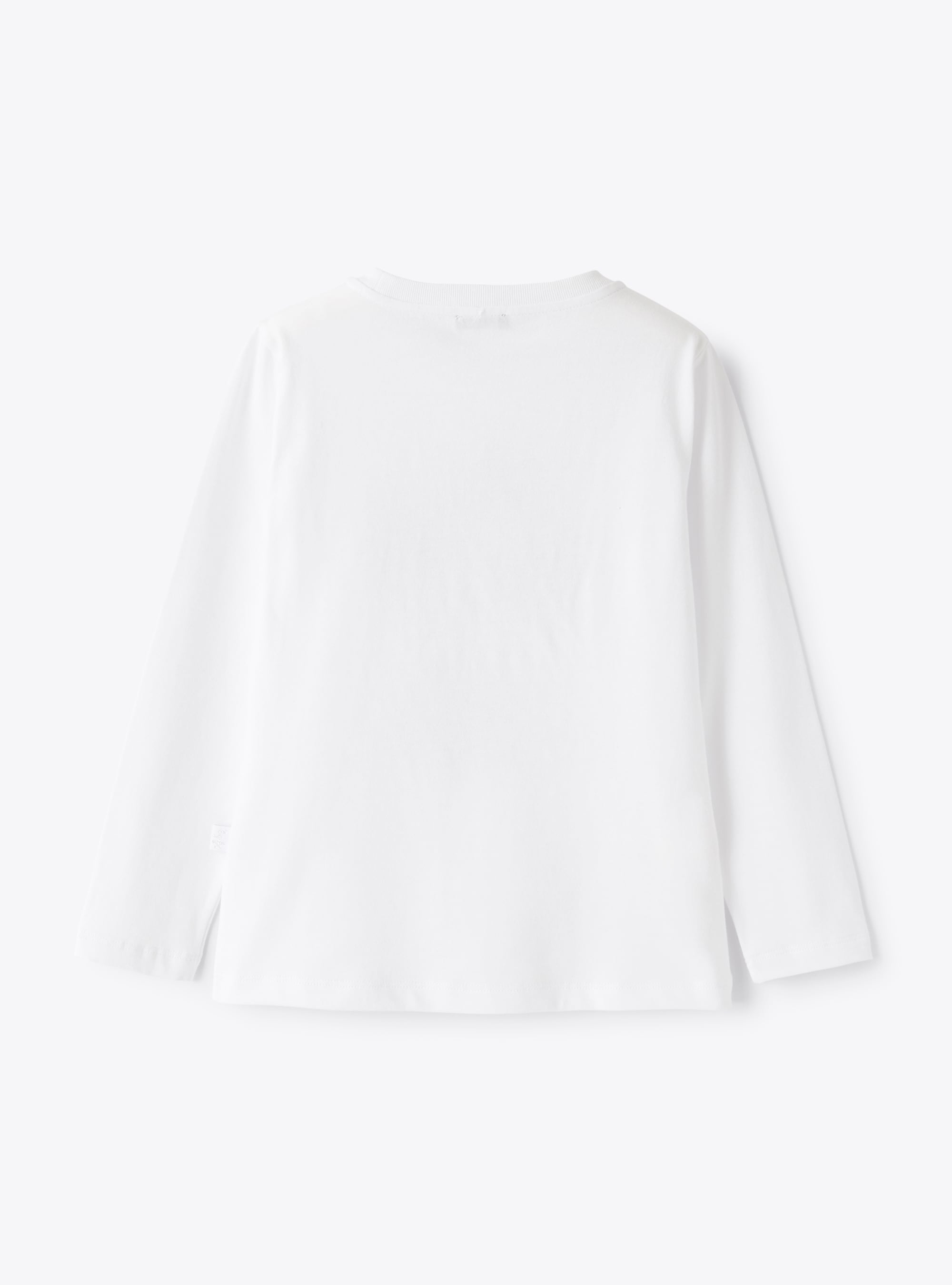 Long-sleeved t-shirt with little girl print - White & Blue
