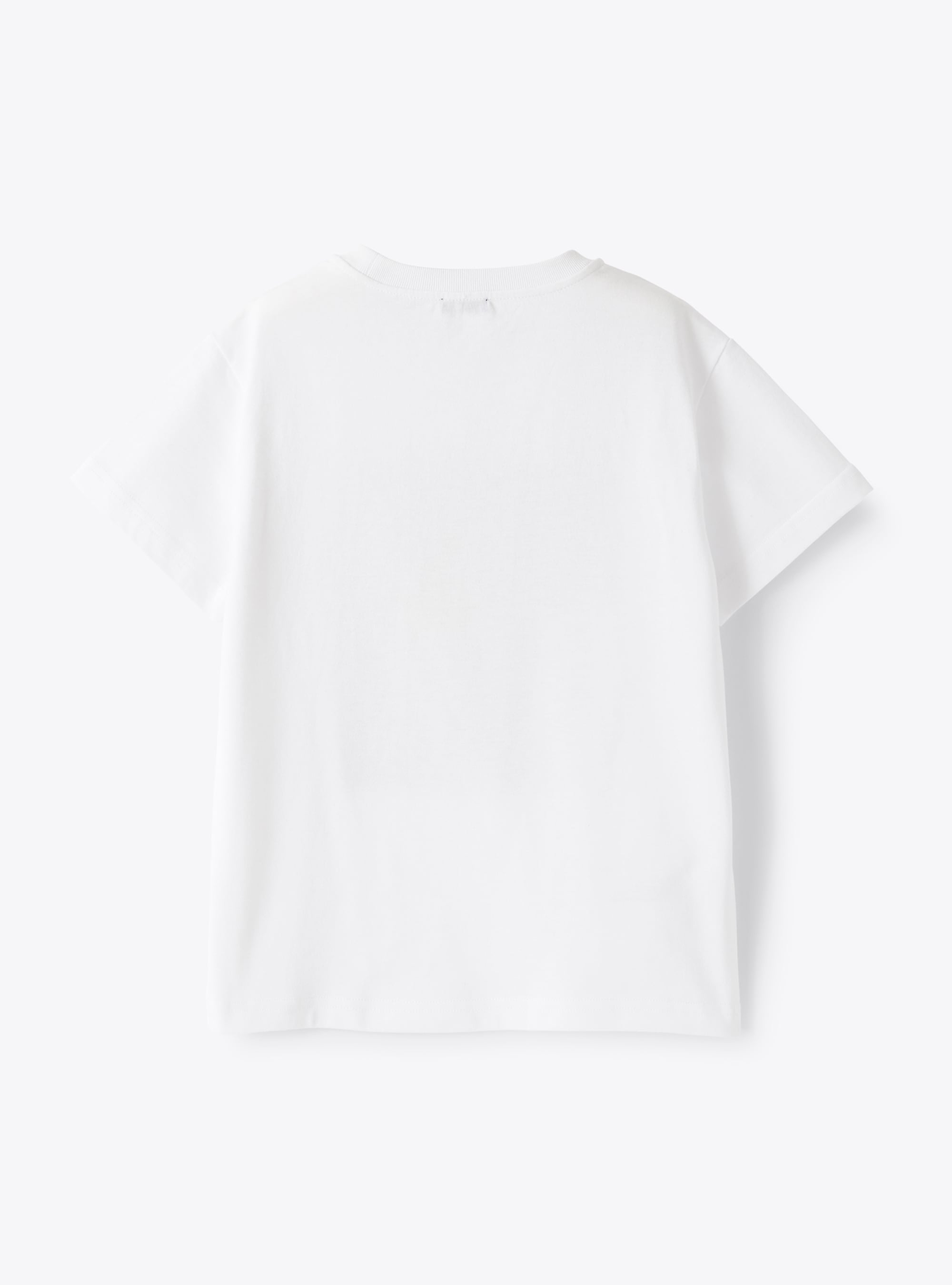 Biker print T-shirt - White & Green