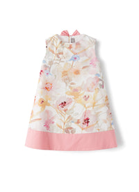Sleeveless floral dress - Pink & Pink