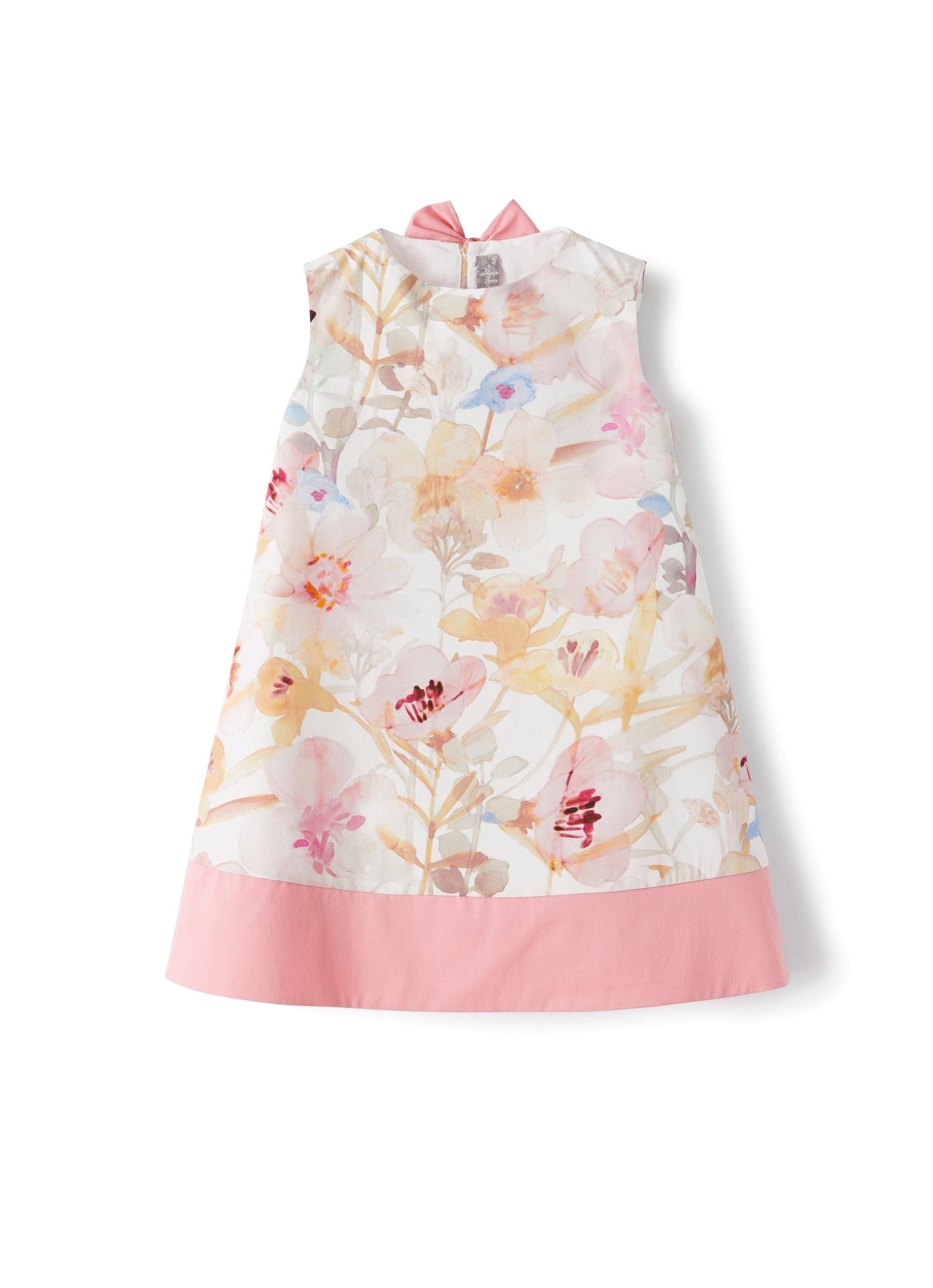 Sleeveless floral dress - Pink & Pink
