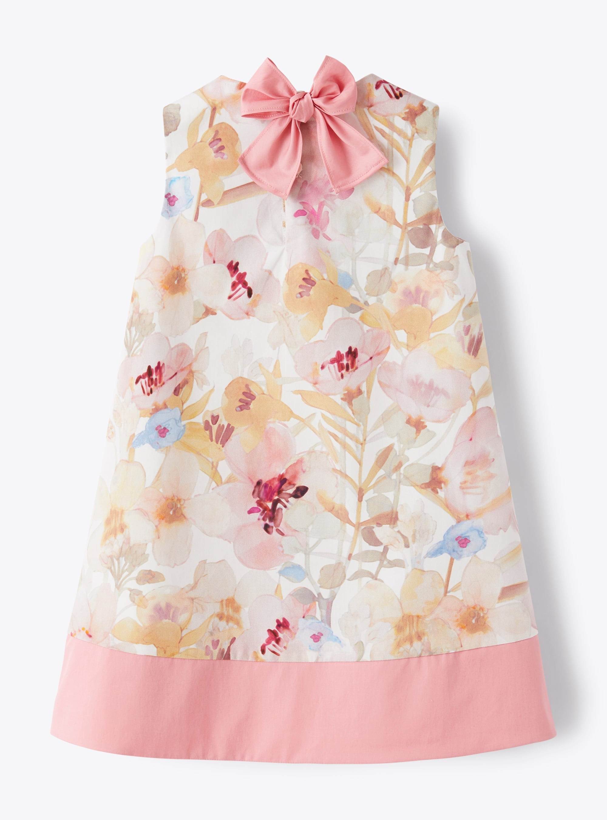 Sleeveless floral dress - Pink & Pink