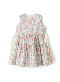 Gathered sleeveless dress - Sage Green