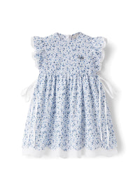 Floral print sheer dress - Light Blue